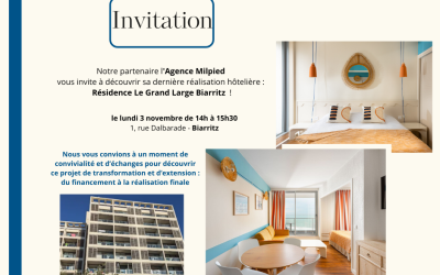 Visite de la résidence hôtelière Le Grand Large à Biarritz avec notre partenaire l’agence Milpied !